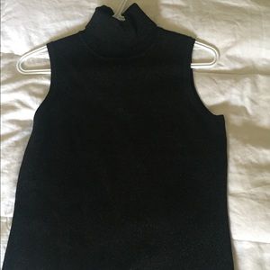 Black shimmer turtleneck
